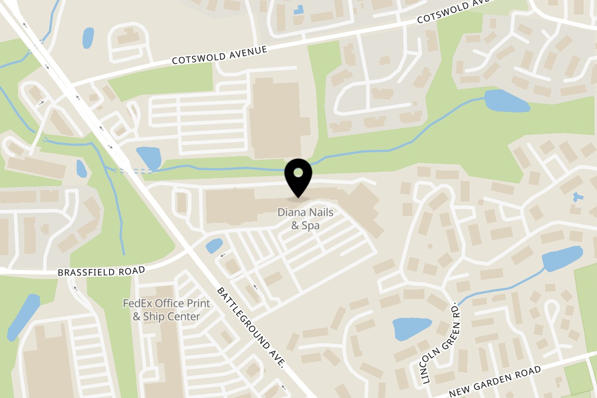 Map showing the location of Tokyo Express on 3722 Battleground Ave E in Greensboro